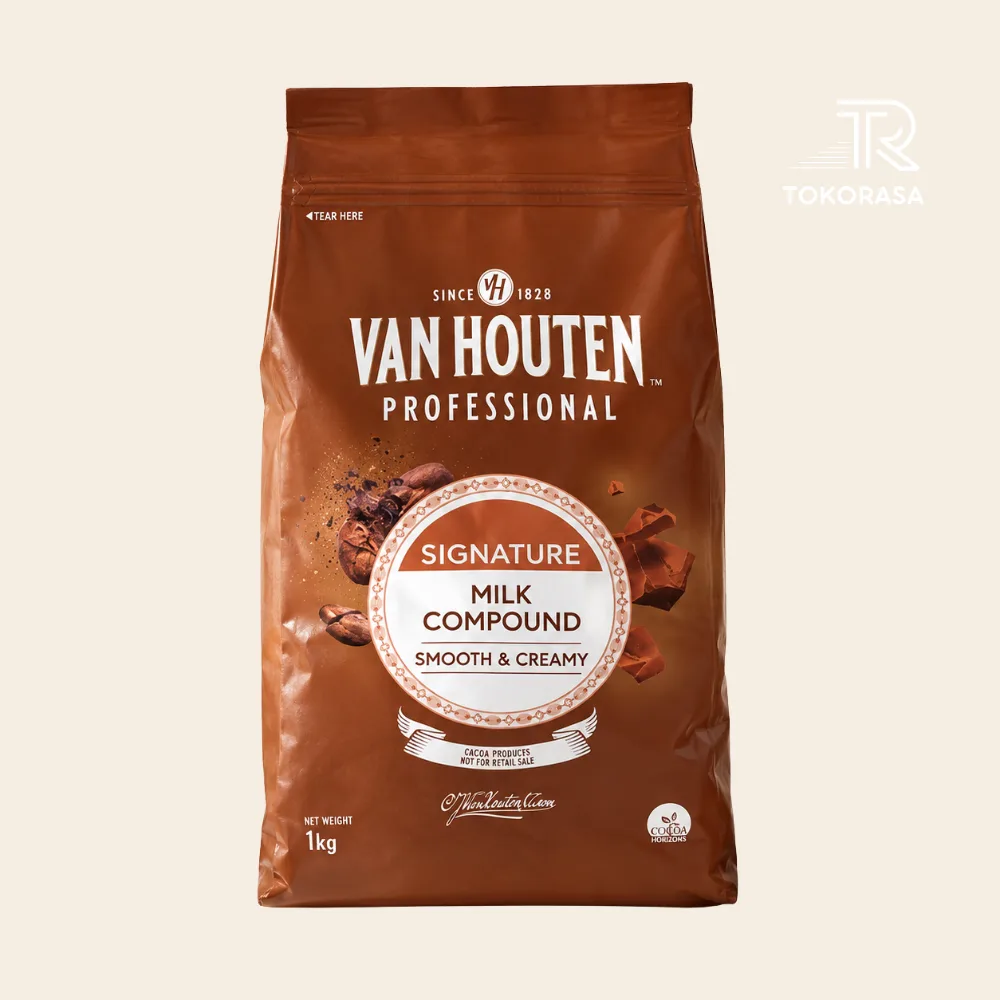 Vanhouten Intense Milk Chocolate Compound 1kg (KEMASAN ASLI)