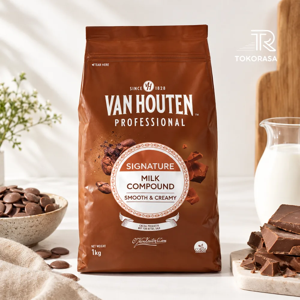Vanhouten Intense Milk Chocolate Compound 1kg (KEMASAN ASLI)