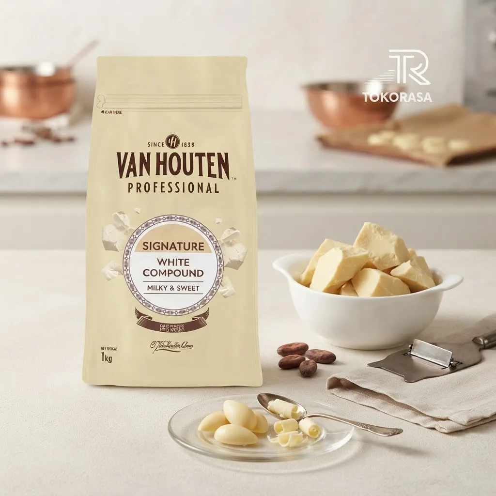 Vanhouten White Chocolate Compound 1kg (KEMASAN ASLI)