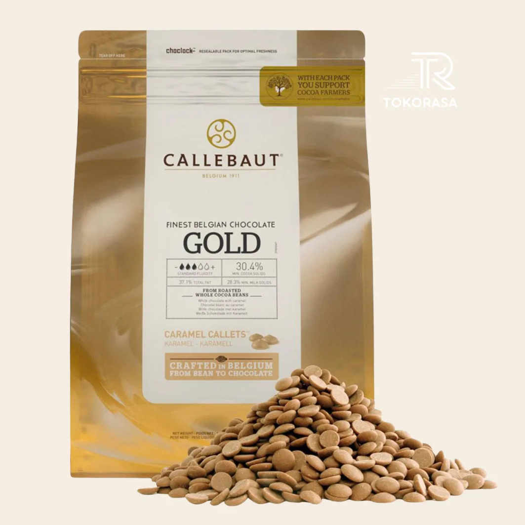 Callebaut Gold Caramel Chocolate Couverture 2.5kg (KEMASAN ASLI)