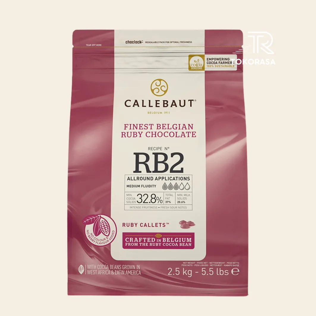 Callebaut Ruby Chocolate Couverture 2.5kg (KEMASAN ASLI)