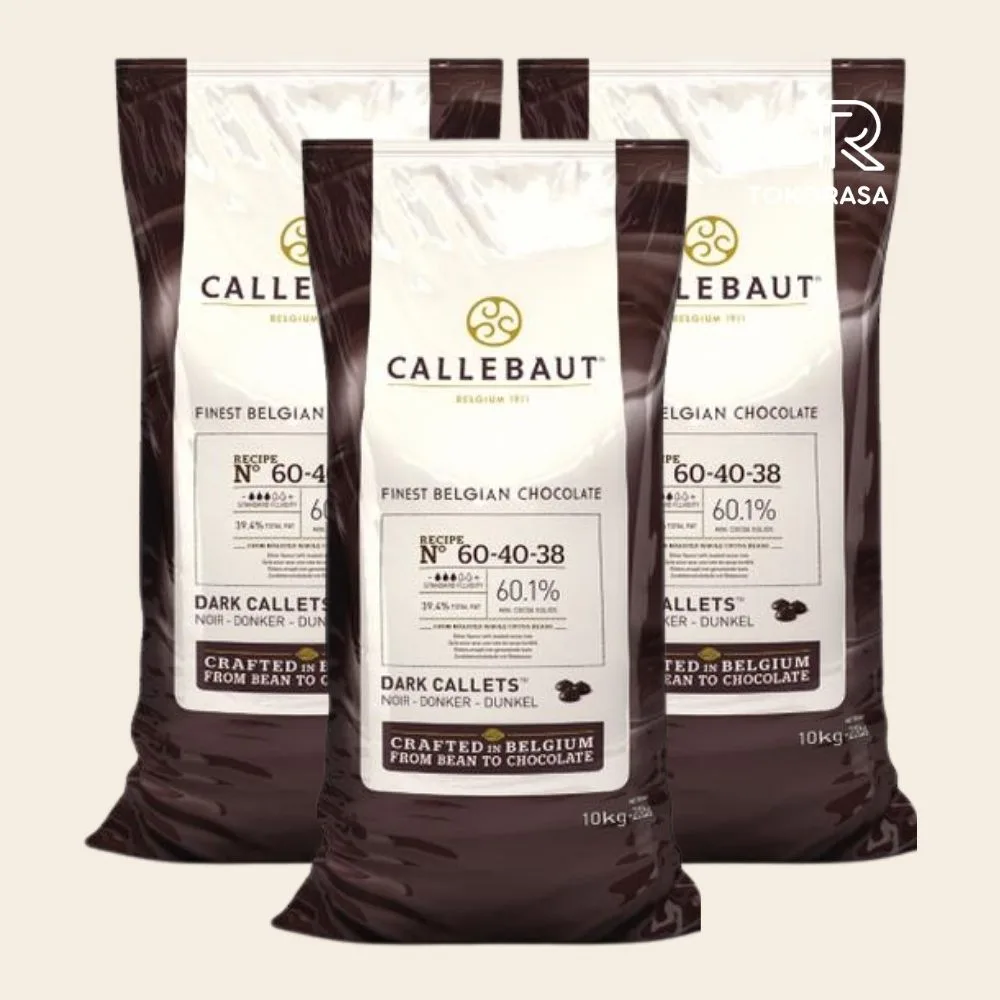 Callebaut 60% Dark Chocolate Couverture 10kg (KEMASAN ASLI)