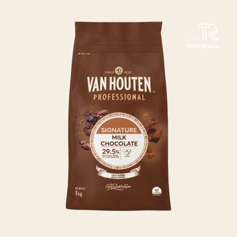Vanhouten Milk Chocolate Couverture 12.5kg (KEMASAN ASLI)